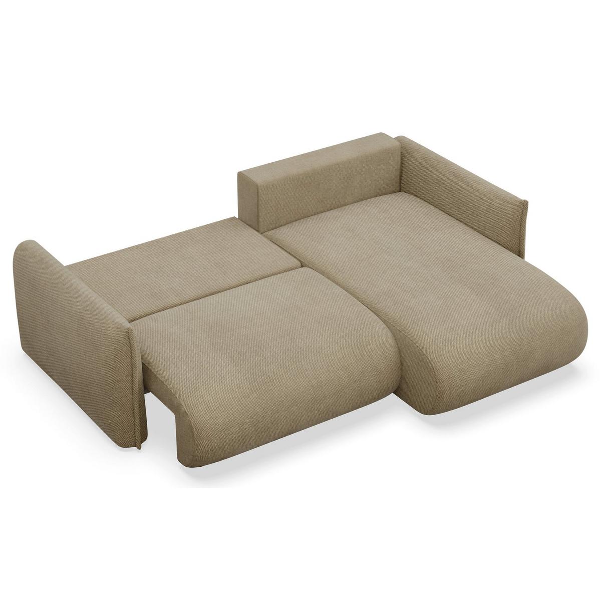 ECKSOFA Cushi Beige-Chenille - Beige/Schwarz, Kunststoff/Textil (183/252cm) - Selsey