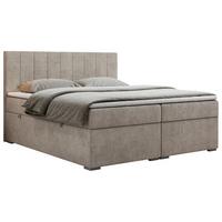 BOXBETT LOPE 140/200 - Beige Strukture - H3 - Beige, Holz/Textil (140/200cm)
