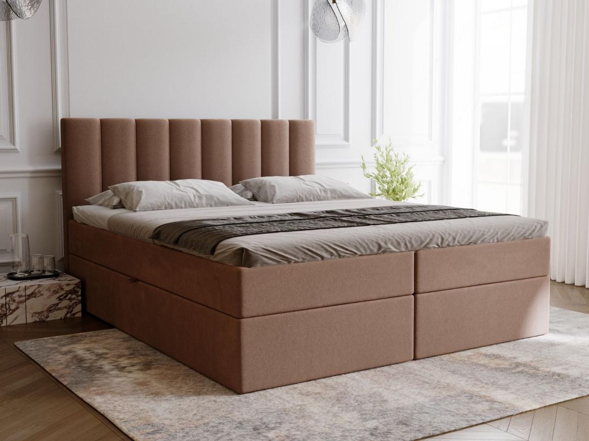 BOXBETT Mocca 200x200 Braun - Braun, Holz/Textil (200/200cm) - Graingold