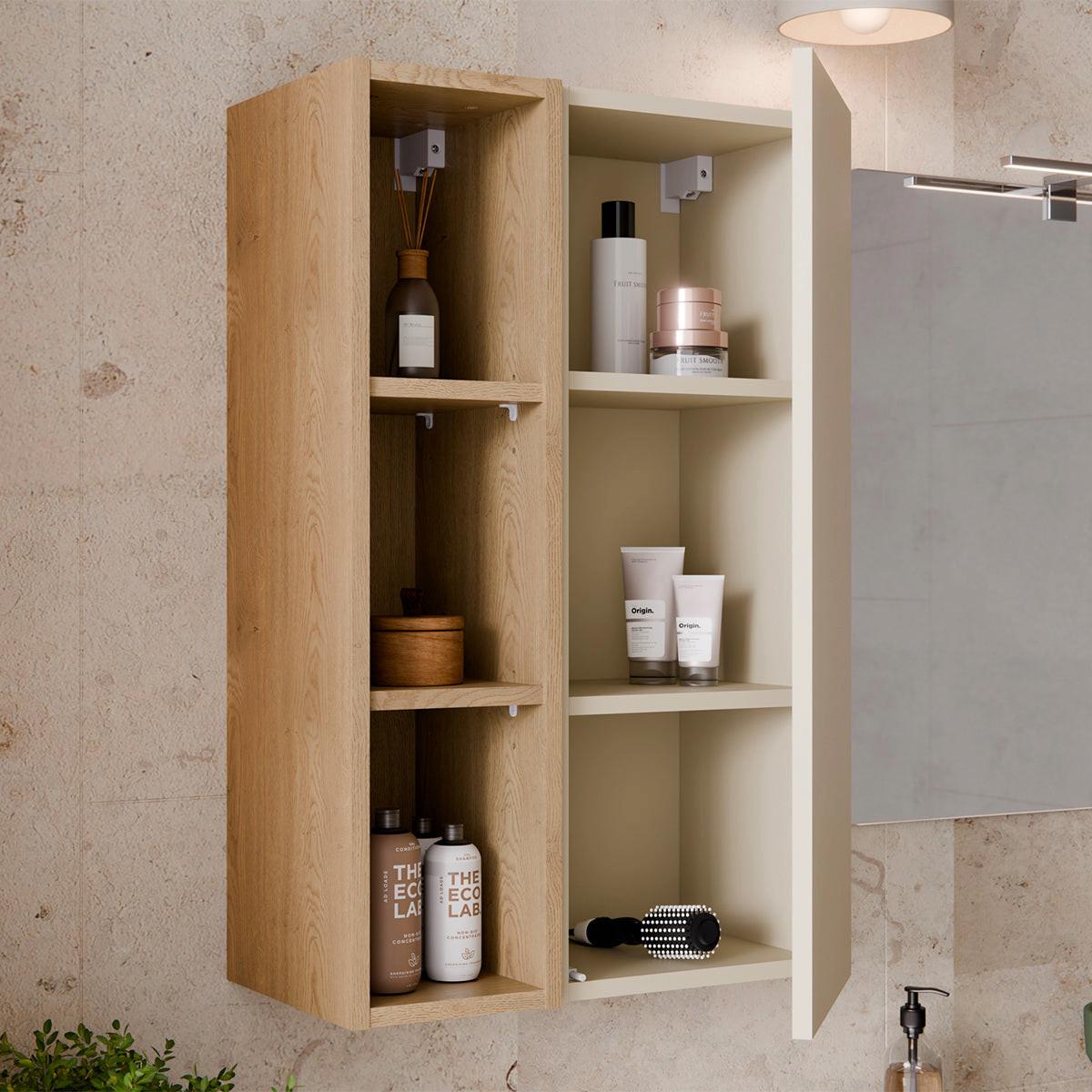 HOCHSCHRANK Azel Kaschmir - Kaschmir, Holzwerkstoff (50/160/26cm) - Petits-meubles
