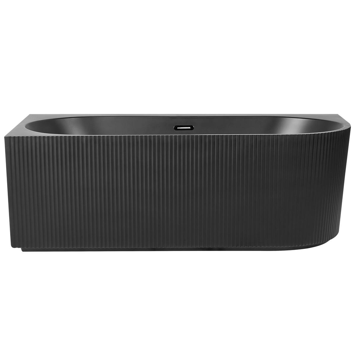 ECKBADEWANNE 80x170x60 cm schwarz Gocta - Schwarz, Kunststoff (80/60/170cm) - Beliani
