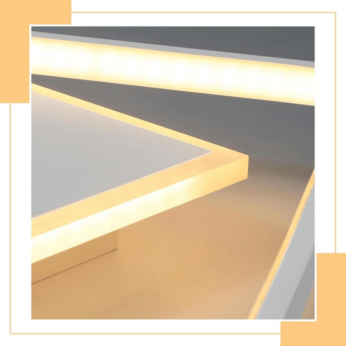 LED-DECKENLEUCHTE Daniela Weiß Metall 44/40/6 cm - Weiß, Metall (44/40/6cm) - ZMH