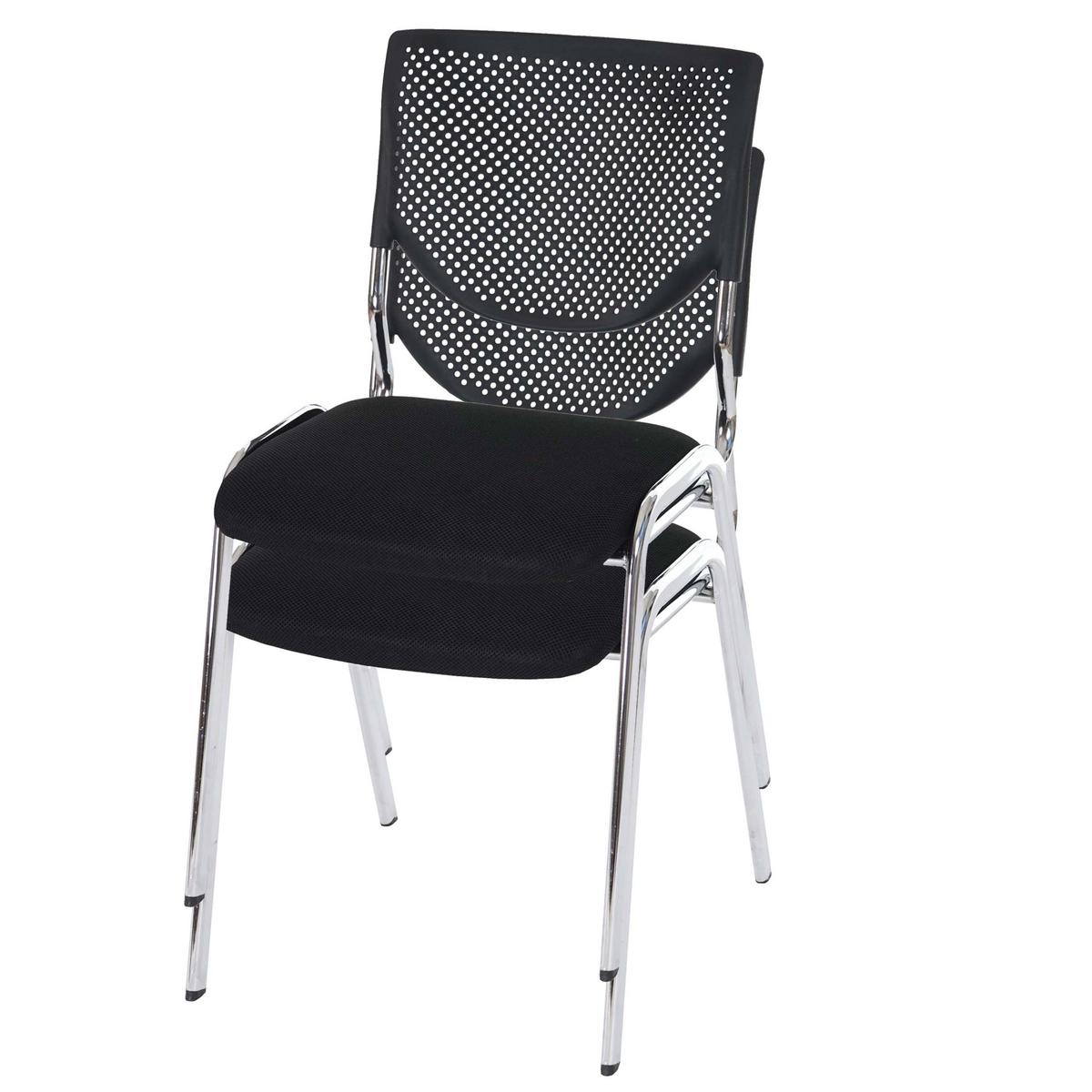 BESUCHERSTUHL Schwarz 2er-Set - Schwarz, Textil (49/83/58cm) - MCW