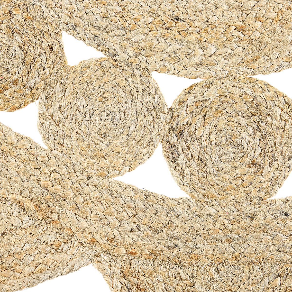 KURZFLOR-TEPPICH Araban 120/120 cm - Beige, Naturmaterialien (120/120cm) - Beliani
