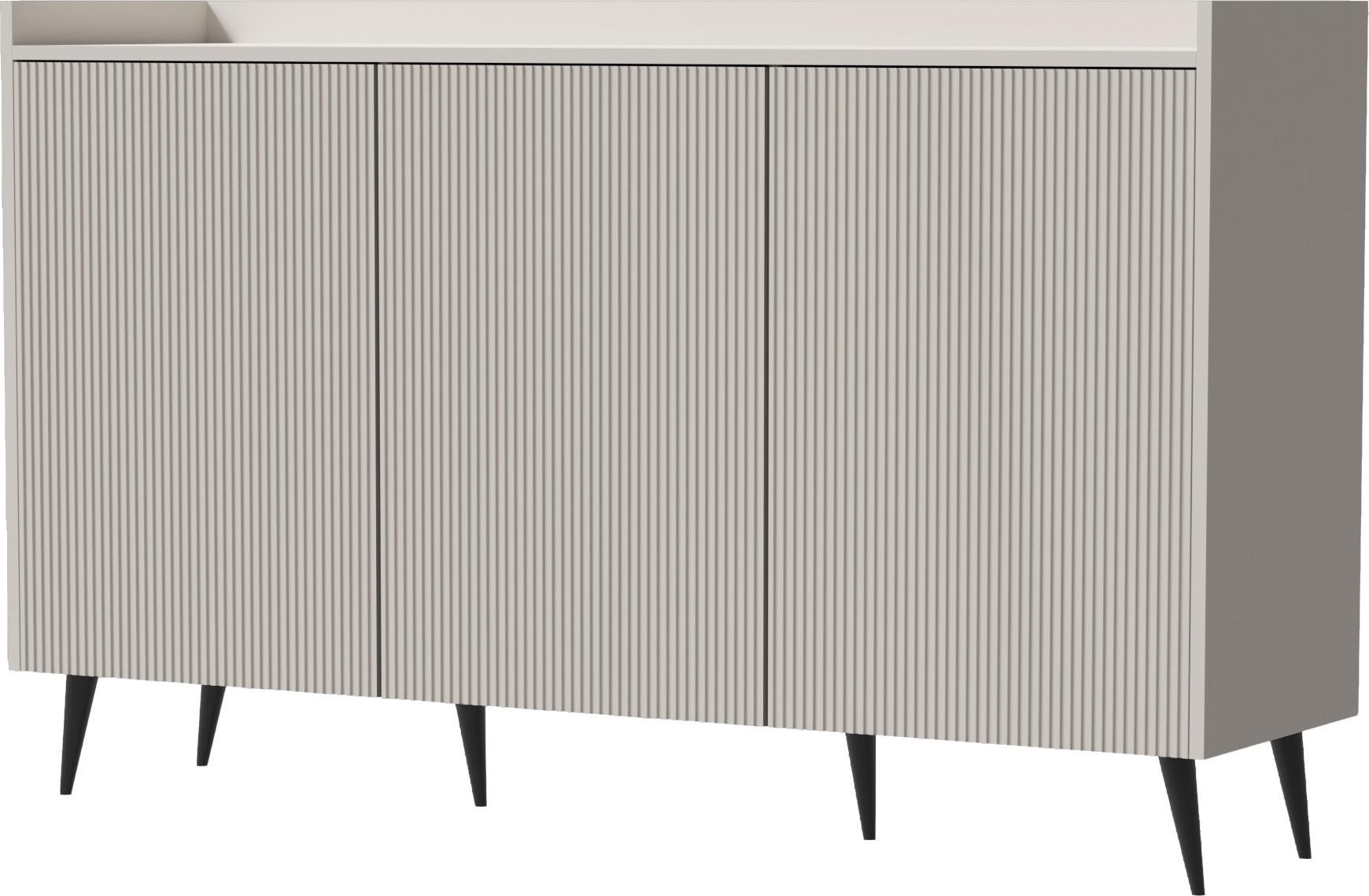 SIDEBOARD Arysa in Beige Kaschmir 92/150/41 cm - Kaschmir/Beige, Holzwerkstoff/Metall (150/92/41cm) - WFL GROUP