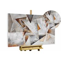 ACRYLBILD HANDGEMALT 120/80 cm - Braun/Grau, Holz/Textil (120/80cm) - KUNSTLOFT