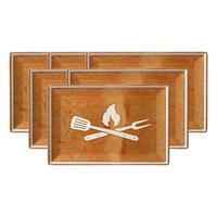 PLATTEN Rusty braun 30 x 20 cm 6er Set - Braun, Keramik (20/2.5/30cm) - Ritzenhoff Breker