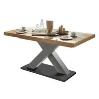 ESSTISCH ausziehbar Elene 160x90x76 Graphit/Plankeneiche - Alteiche, Holzwerkstoff (160/90/76cm) - 58aufmkessel