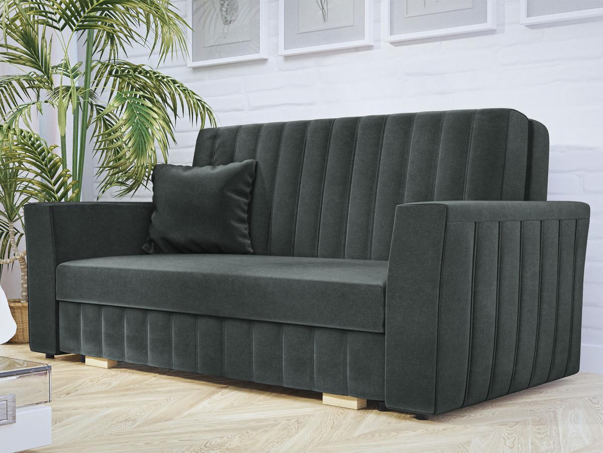 SCHLAFSOFA Viva Glam III - Graphitfarben/Naturfarben, Holz/Kunststoff (160/85/98cm) - MIRJAN24