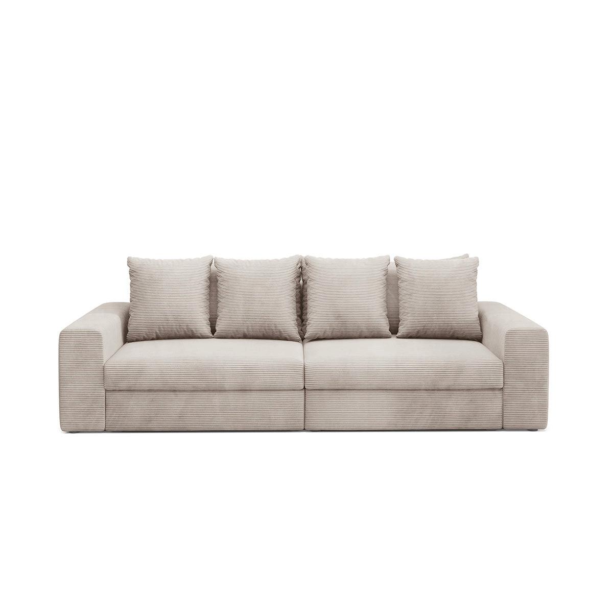 SOFA Paola 3 Sitzplätze Taupe - Taupe, Holz (272/86/120cm) - Petits-meubles
