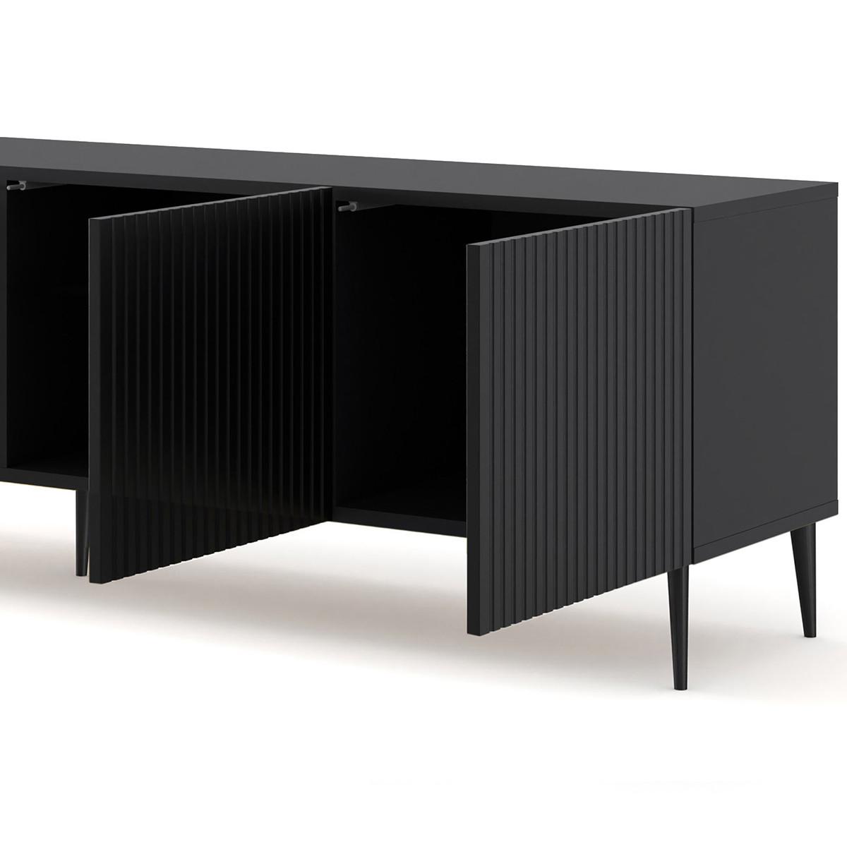 TV-MÖBEL Philaé Schwarz - Schwarz, Holzwerkstoff (200/56/42cm) - Petits-meubles