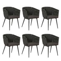 ESSZIMMERSTUHL Anthrazit, Grau 6er-Set - Anthrazit/Grau, Textil (61/82/57cm) - MCW