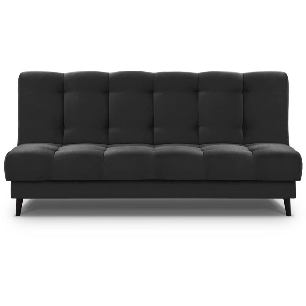 3-SITZER Schlafsofa Nancy schwarz - Schwarz, Holz/Textil (220/89/93cm) - Beautysofa