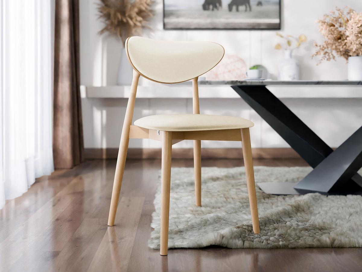 WOHNZIMMER STUHL KT65/C, Holzfarbe: Buche - Buchefarben/Naturfarben, Holz/Textil (48/80/49cm) - MIRJAN24