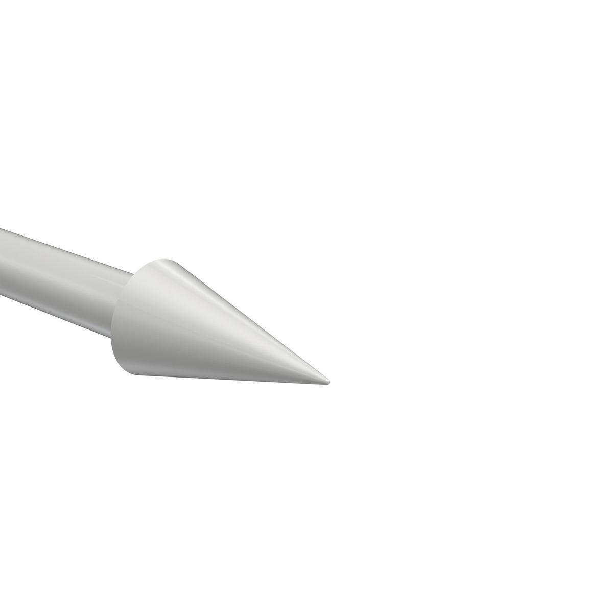 ENDSTÜCKE FÜR GARDINENSTANGEN 20 mm Ø, Savio Weiß, Packung 2 Stück - Weiß, Metall (6/3.4/3.4cm) - INTERDECO