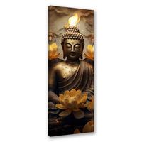 KUNSTDRUCK Gold 50/150 cm - Goldfarben, Textil (50/150cm) - KUNSTLOFT