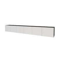 LOWBOARD ELIO-W 3x100x40x40 cm - Schwarz / Weiß - Schwarz, Holzwerkstoff (300/40/40cm) - ALTDECOR