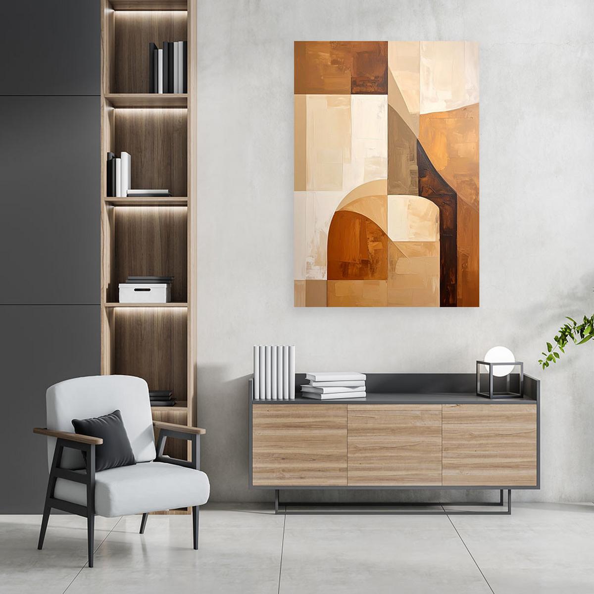 LEINWANDBILD 3D und geometrisch 20x30cm - Beige, Textil (20/30cm) - Feeby
