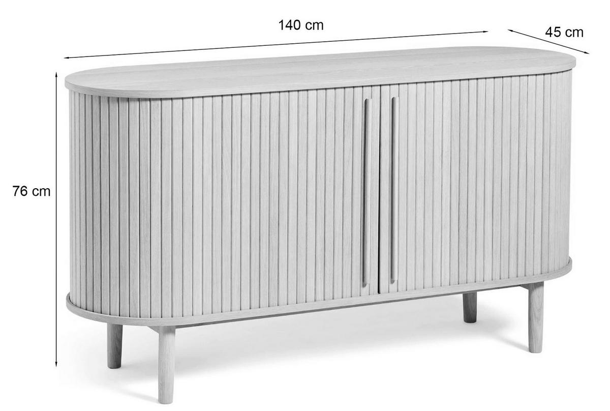 SIDEBOARD Meta 2-türig 140 cm - Hellbraun/Beige, Holz/Holzwerkstoff (140/76/45cm) - Selsey