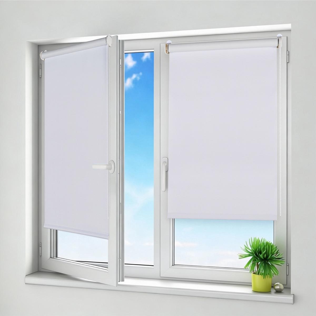 VERDUNKELUNGSROLLO Moon Easyfix Weiß 60x180 - Weiß, Kunststoff (60/180/1cm) - STORESDECO