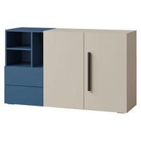 SIDEBOARD Lorin 2D2S LO07 - Kaschmir/Blau, Holzwerkstoff (136/80/40cm) - MIRJAN24