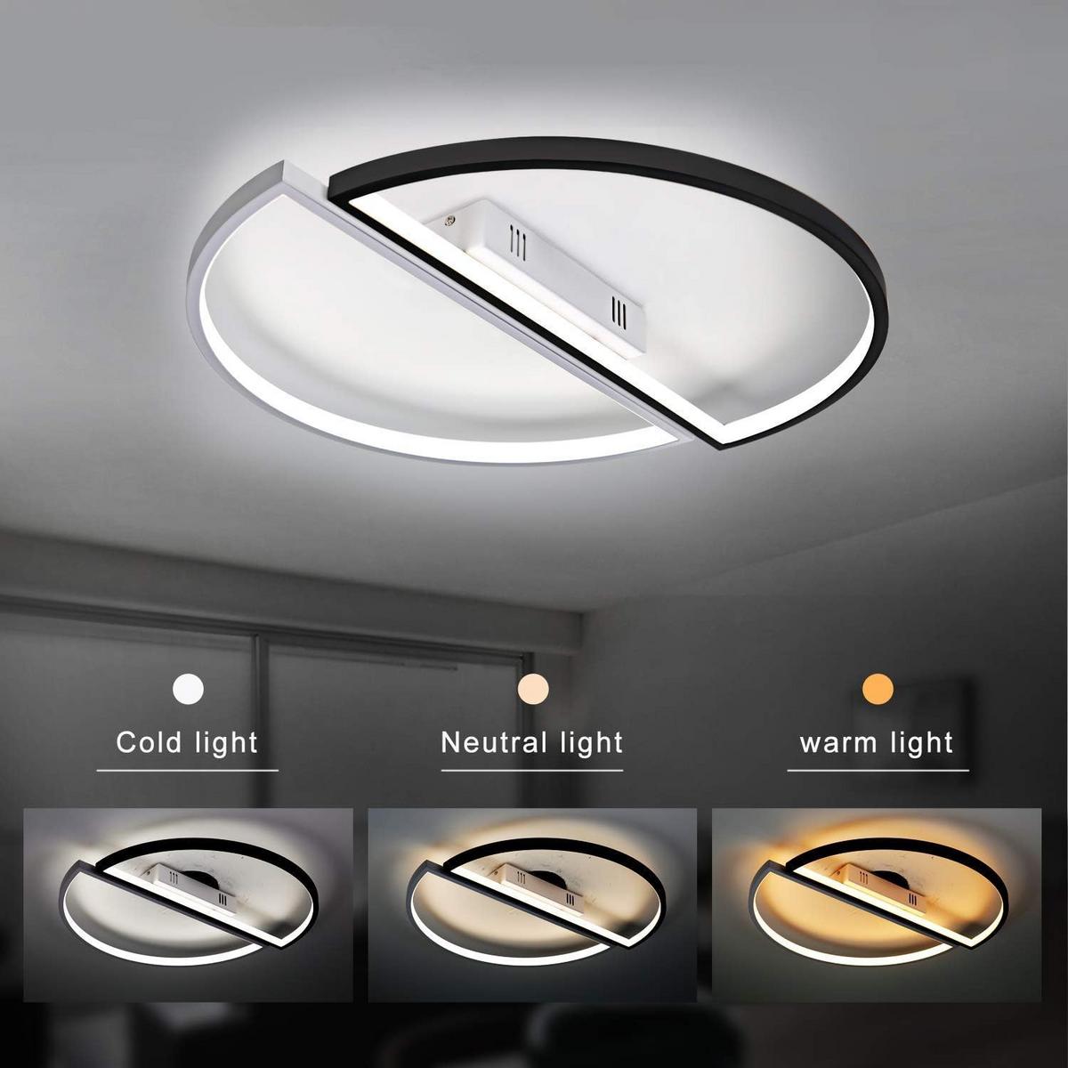 LED-DECKENLEUCHTE Lunsford 46/49/6cm - Weiß, Kunststoff (49/46/6cm) - Nettlife