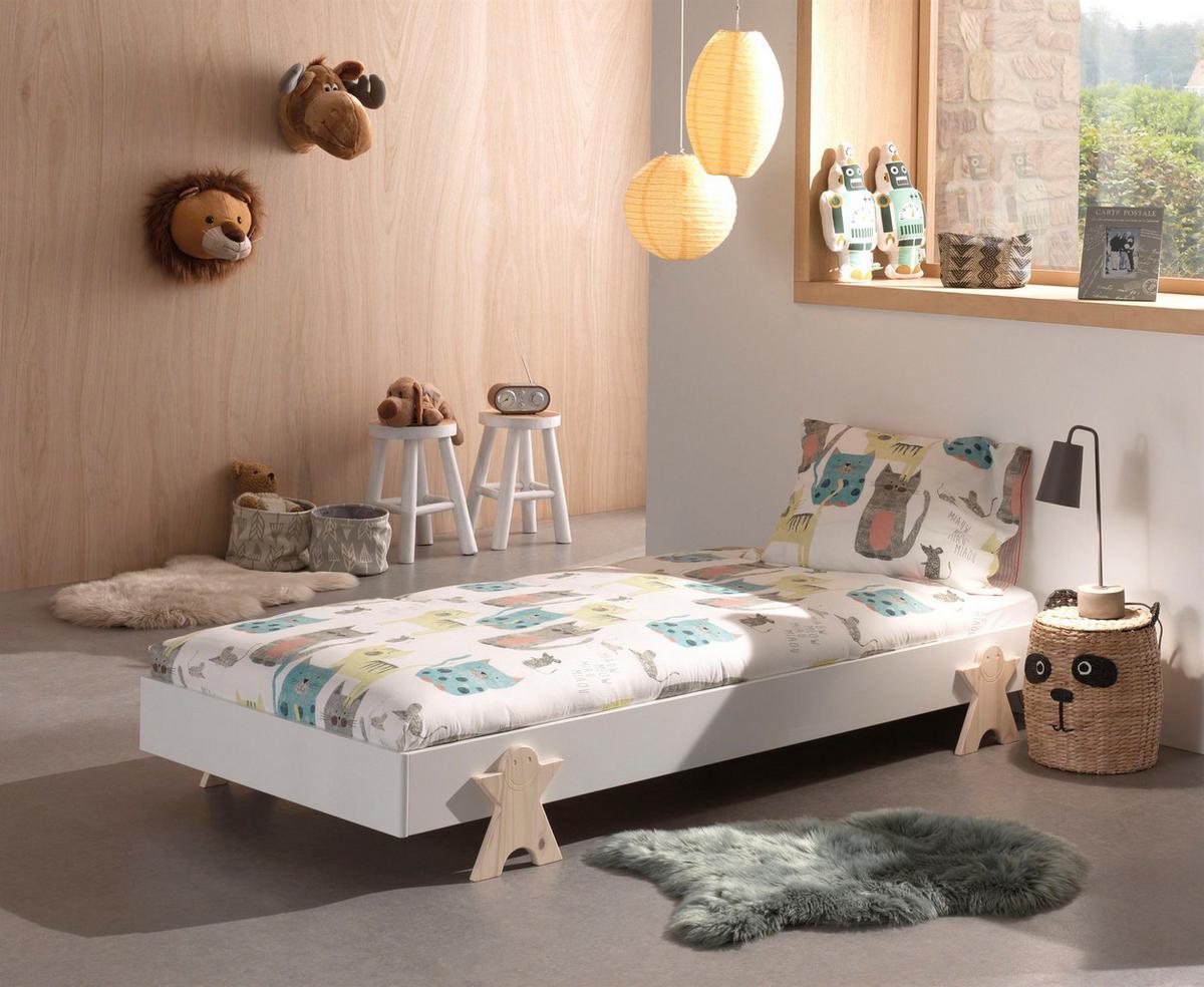 STAPELBETT Karlene 204x28x94 aus MDF in Weiß - Weiß, Holzwerkstoff (90/200cm) - 58aufmkessel