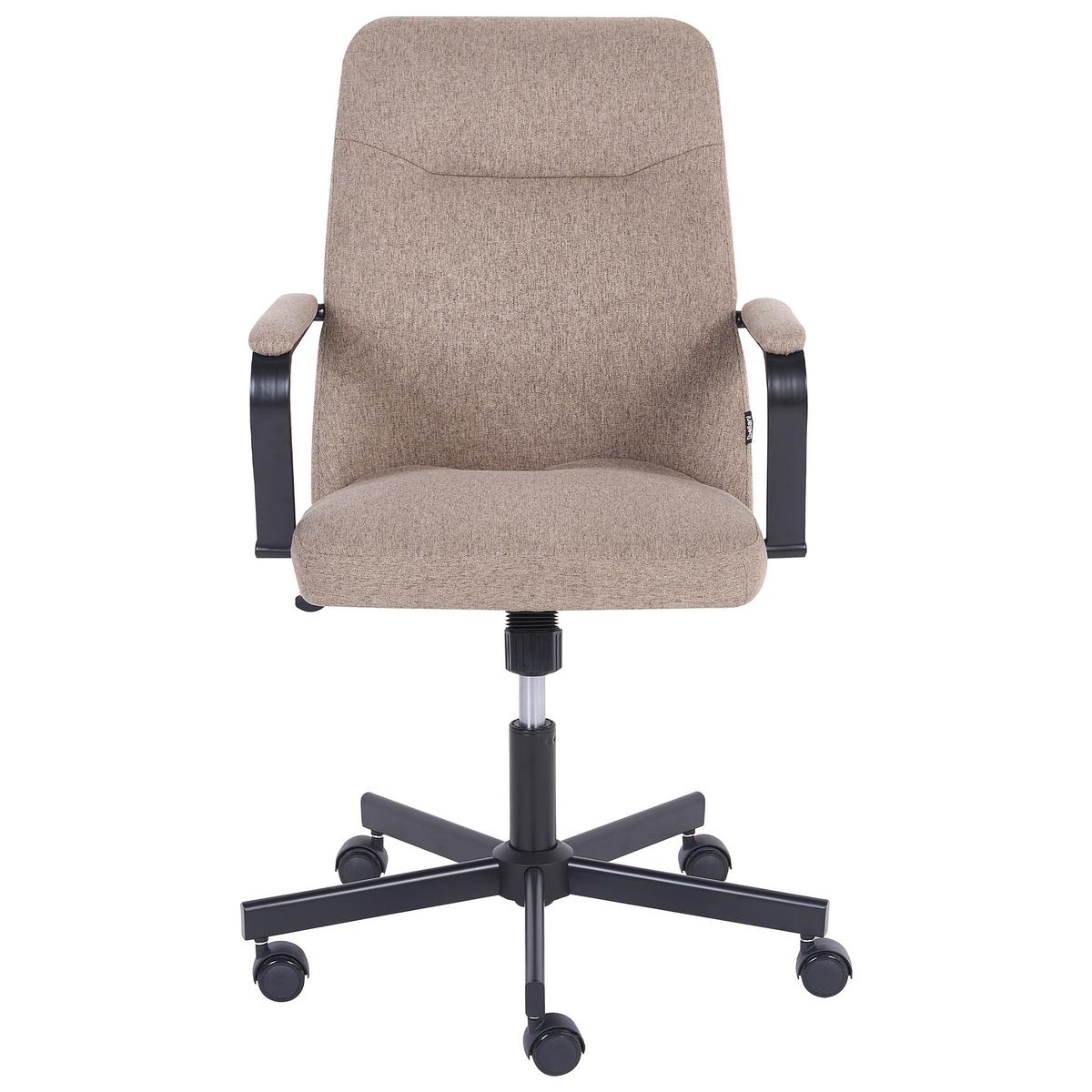 BÜROSTUHL Stoff Hellbraun Caroga - Hellbraun, Textil (62/90/62cm) - Beliani