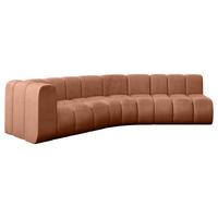 ECKSOFA modulares Sofa Karex-L1 - 308x194x70 cm Apricot - Koralle, Holzwerkstoff/Textil (308/194cm) - ALTDECOR