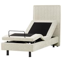 BETT verstellbar 80/200 cm Stoff Beige Castellan - Beige, Textil (80/200cm) - Beliani