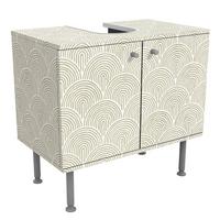 WASCHBECKENUNTERSCHRANK Boho Bogen Muster Grün 60/55/35 cm - Grün, Holzwerkstoff (60/55/35cm) - Bilderwelten