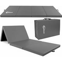 GYMNASTIKMATTE zum Wenden - 180/60/5 cm Faltbare Turnmatte - Grau, Kunststoff (60/180cm) - eyepower