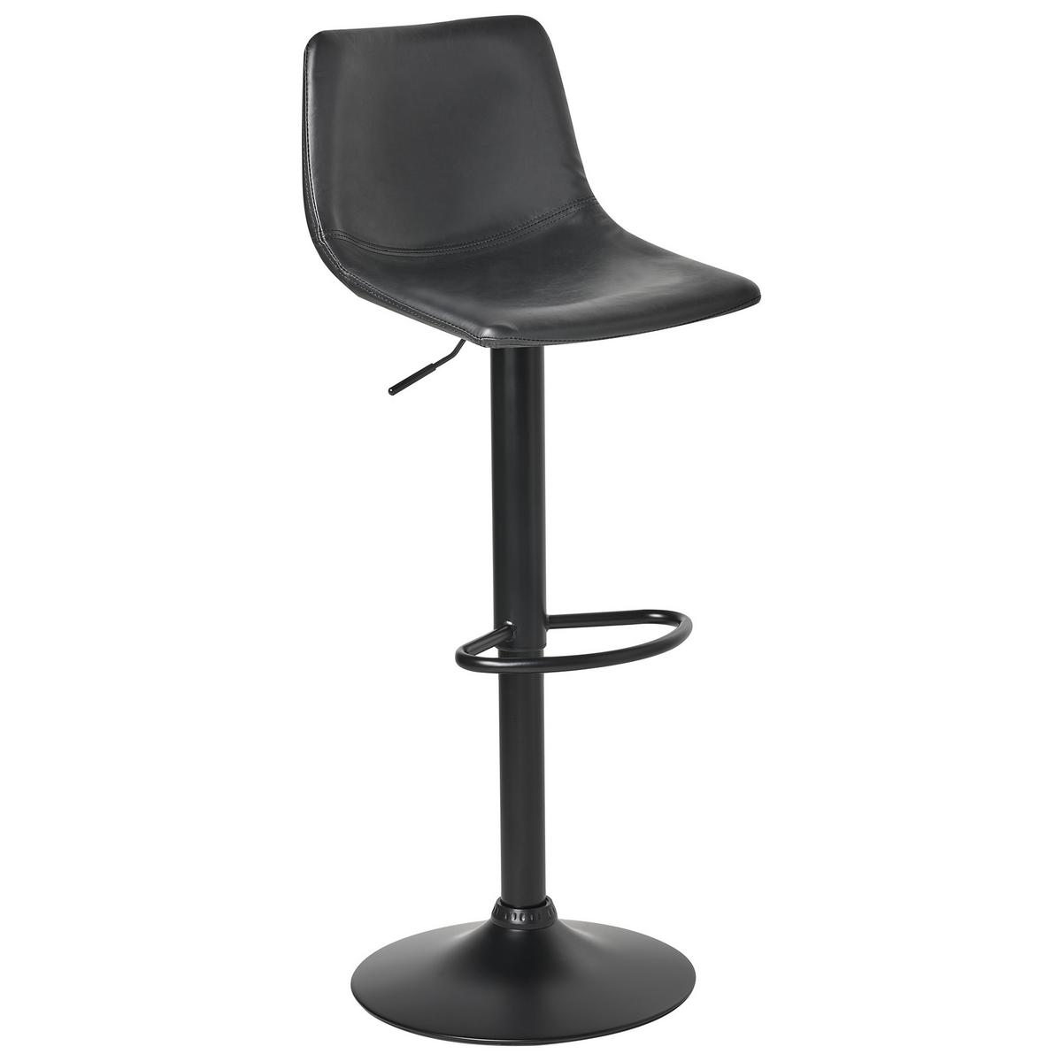 BARHOCKER 2er-Set Schwarz Lebrija - Schwarz, Kunststoff (39/98/44cm) - Beliani