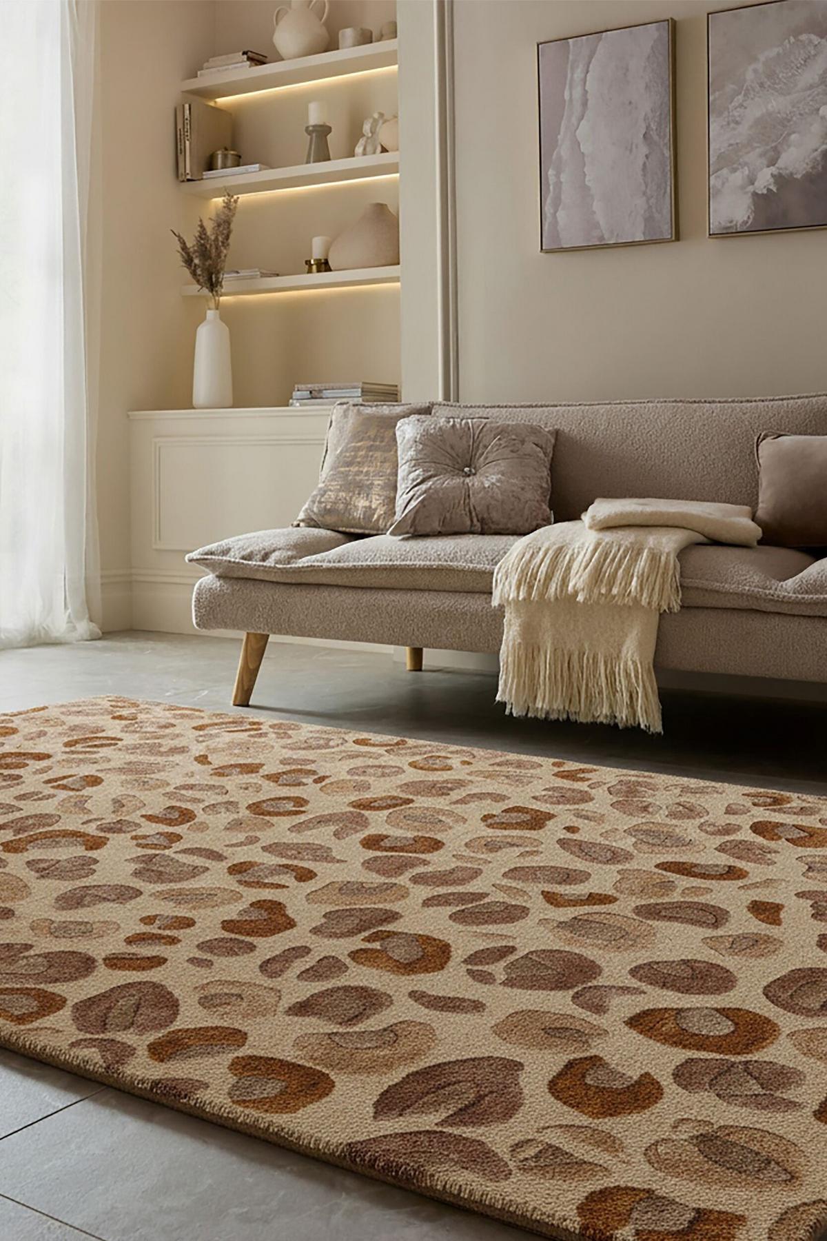 KURZFLORTEPPICH SABLE, mit Tier-Motiv, Natur, 200 x 300 cm - Beige, Textil (300/200cm) - KADIMA DESIGN