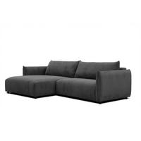 ECKSOFA TAUER 5-Sitzer, dunkelgrau - Dunkelgrau/Schwarz, Holzwerkstoff/Kunststoff (174/292cm) - Wozimo