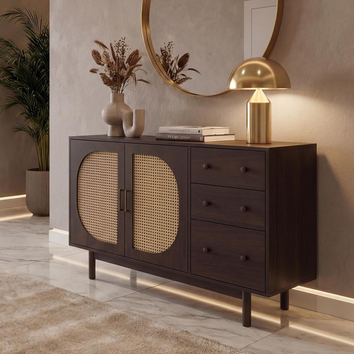 SIDEBOARD Walnuss Dekor - Walnussfarben, Holz (120/80/40cm) - MCW