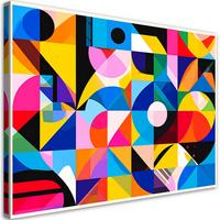 LEINWANDBILD Bunte Abstraktion 100x70cm - Multicolor, Textil (100/70cm) - Feeby