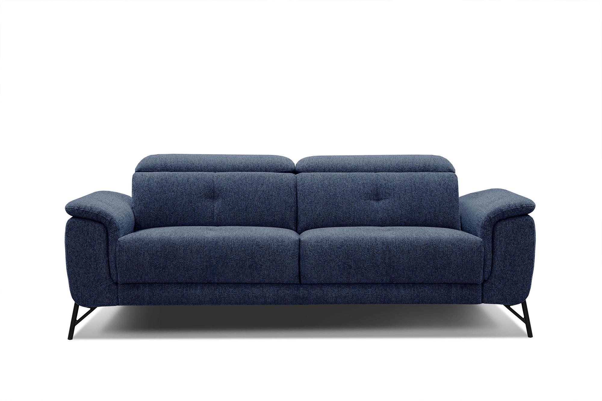 SOFA AVENA 3-Sitzer, dunkelblau - Dunkelblau, Holzwerkstoff/Textil (204/80/108cm) - Wozimo