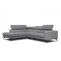 ECKSOFA MORELLO 5-Sitzer, grau - Schwarz/Grau, Holzwerkstoff/Textil (158/269cm) - Wozimo