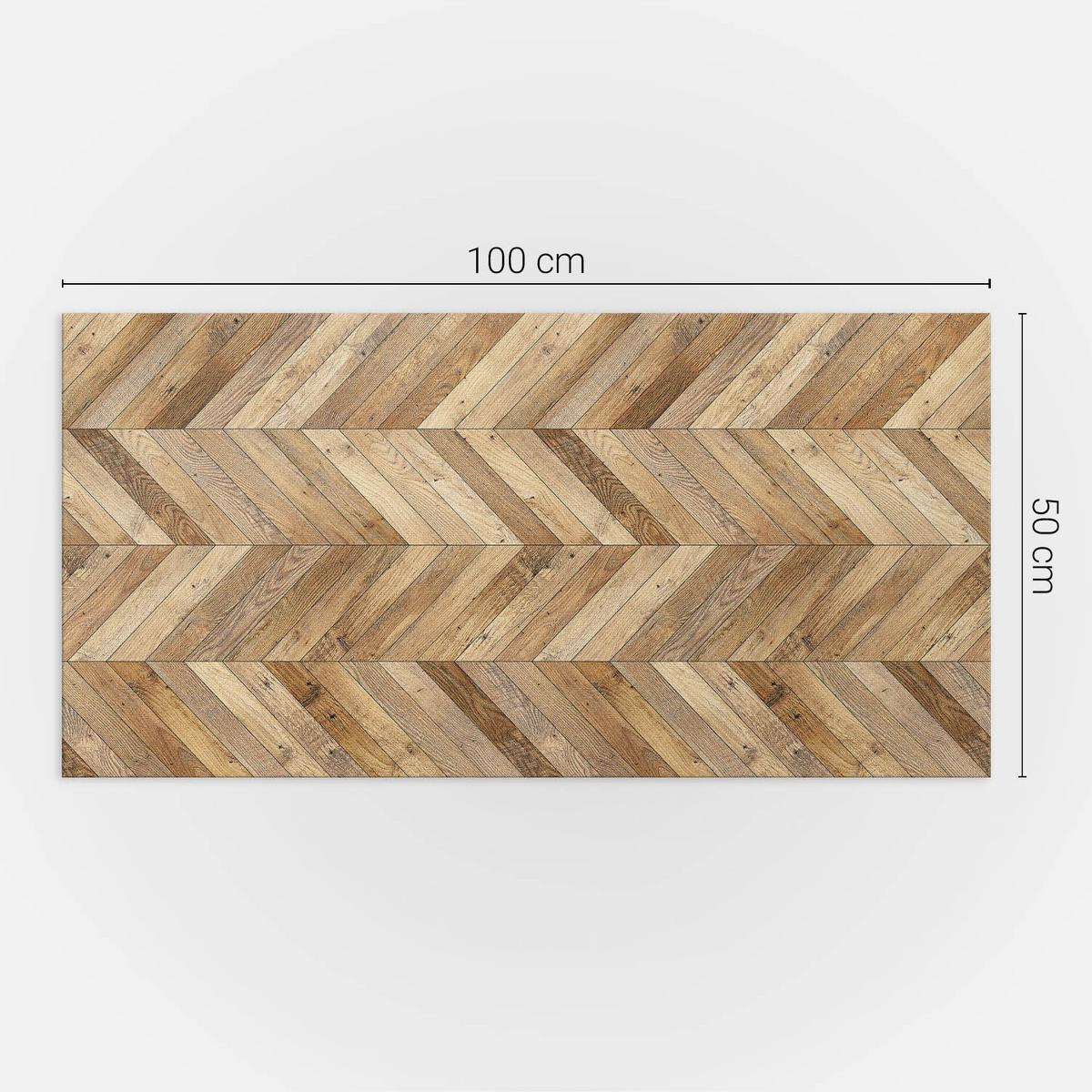 WANDPANEEL 100x50 cm selbstklebend Veythra - Walnussfarben, Kunststoff (50/1.6/100cm) - Wallfluent