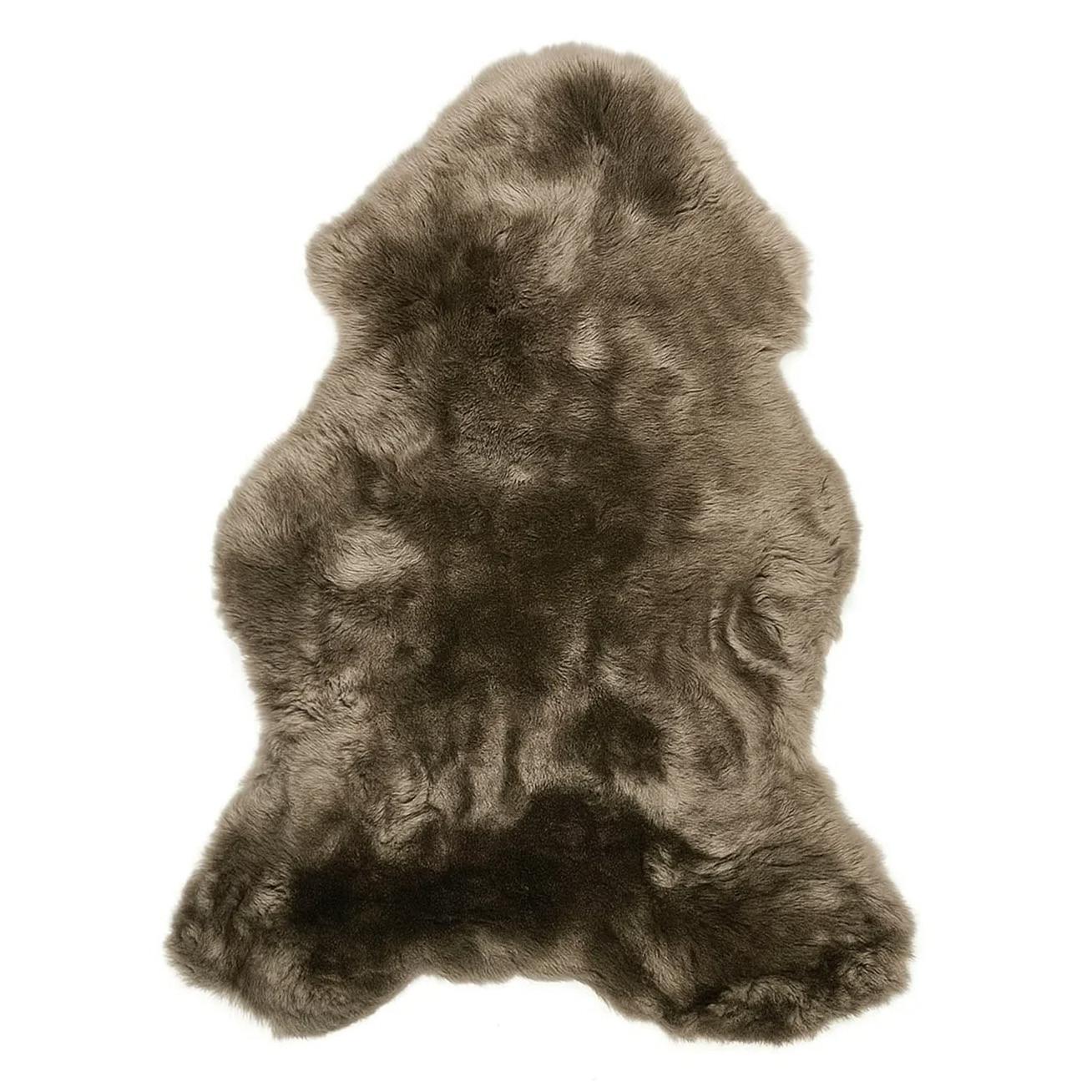 LAMMFELL Merinofell Dunkel-Taupe Dichte Wolle ca. 110 cm - Taupe, Fell (60/110cm) - Provellus