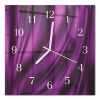 WANDUHR aus Glas 30x30 cm - Abstraktion - Lila, Glas (30/30/0.4cm) - TULUP