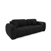 SOFA Livio 3 Sitzplätze Schwarz - Schwarz, Holz (270/95/121cm) - Petits-meubles