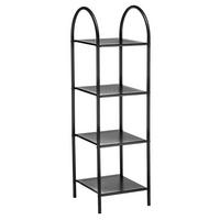 BADREGAL SECA schwarz - Schwarz, Metall (37/34/114cm) - CARO-Möbel