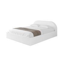POLSTERBETT mit Bettkasten und Lattenrost, Boxbett ohne Matratze - TIVON-V1 180x200 Weiß Kunstleder - Weiß Hochglanz, Holzwerkstoff/Textil (180/200cm) - ALTDECOR