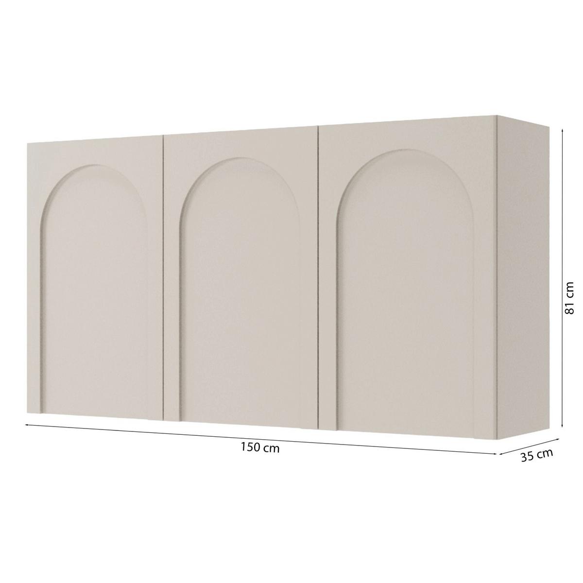SIDEBOARD Arkadia Kaschmirgrau 150 cm - Taupe, Holzwerkstoff (150/81/35cm) - Selsey