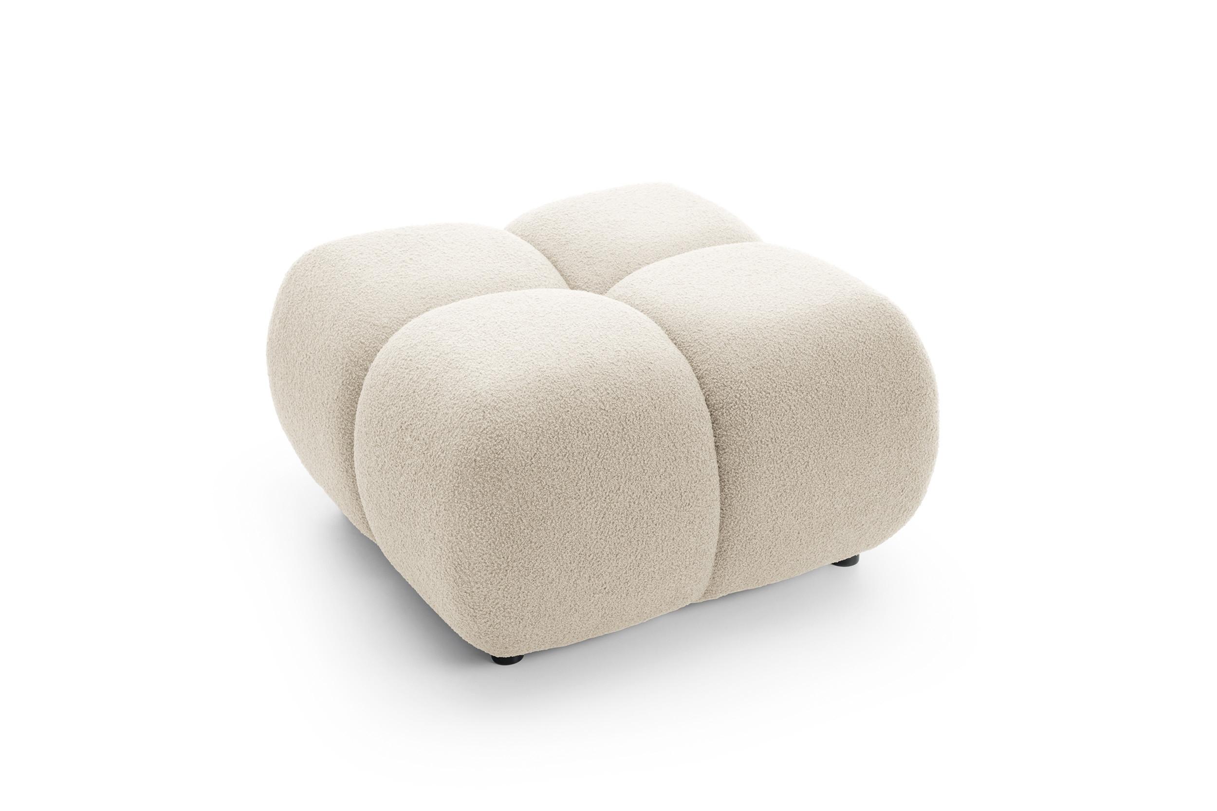 POLSTERHOCKER DUCA Modern Sitzhocker, Fußhocker Beige - Beige, Holzwerkstoff/Kunststoff (72/43.5/72cm) - MASSENO