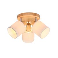 DECKENSTRAHLER Kaiserslautern 3-flammig 20/20/21 cm - Braun, Textil (20/20/21cm) - Nettlife