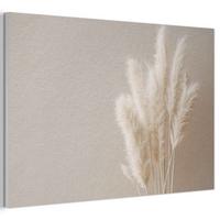 AKUSTIKBILD Pampasgras - Federn - Pastell - Weiß Akustikpaneele 90x60 cm - Naturfarben, Kunststoff (90/60/0.9cm) - MuchoWow