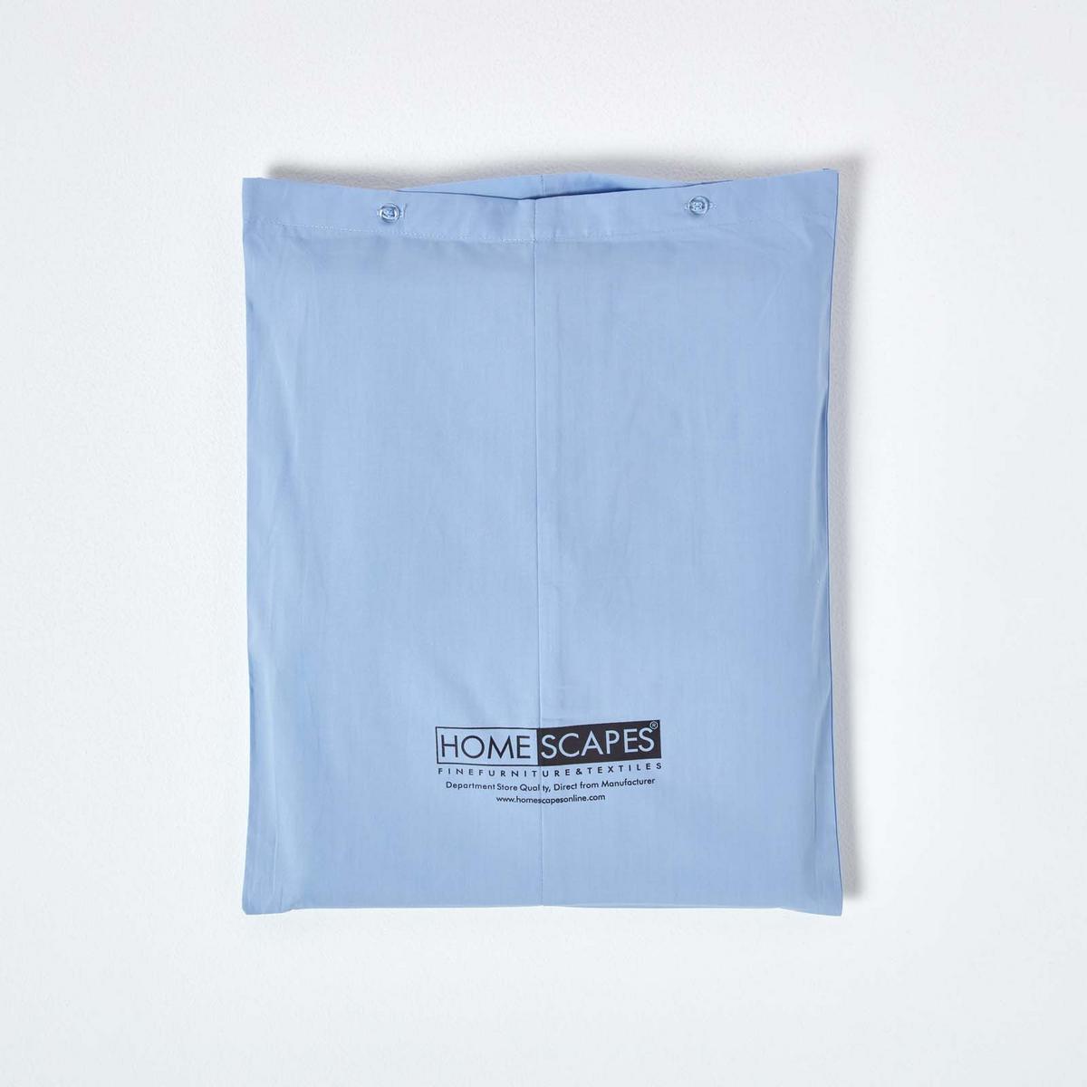 BETTLAKEN ohne Gummizug, Ägyptische Baumwolle, Fadendichte 200 - Blau, Textil (270/300cm) - Homescapes